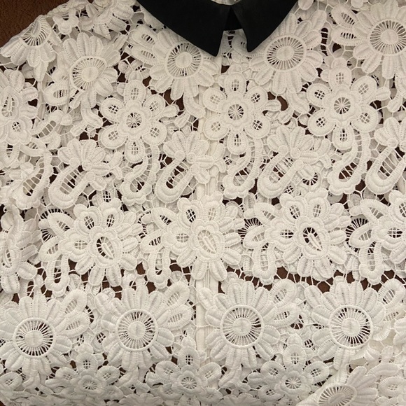 🤩NEW- SELF PORTRAIT white zip back w/black color. - Picture 4 of 13